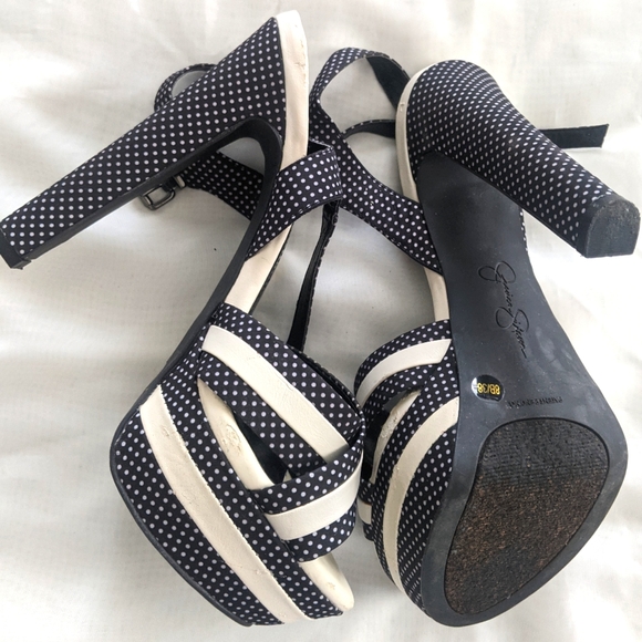 Jessica Simpson Polka Dots Platform Sandals - Picture 7 of 10